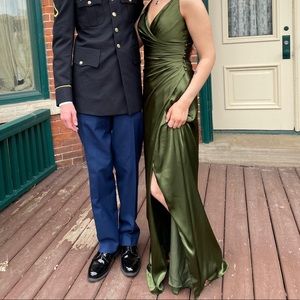 Green prom or wedding dress